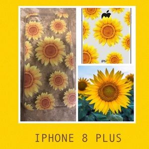 🆕🌻IPHONE 8 Plus Sunflower Soft Phone Skin/Case